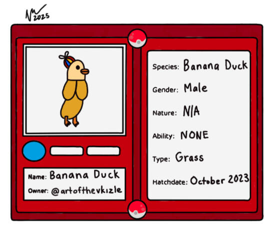 Banana Duck Pokedex Entry